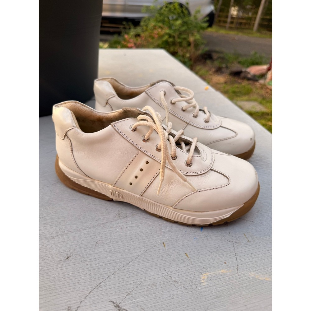 Dr Martens Leather DM's Oxford Lace Up Sneakers White Gum Sole US 5 - Picture 2 of 5